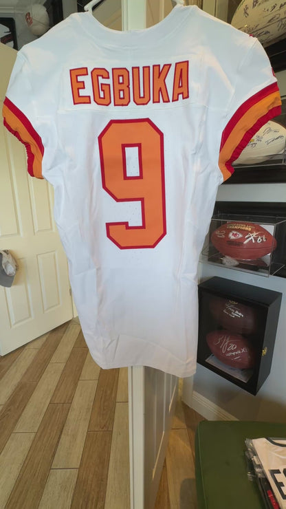 Emeka Egbuka TEAM ISSUED 🔥 Tampa Bay Buccaneers Nike NFL Iconic 1976 Jersey 👕 Also includes Certificate of Authenticity