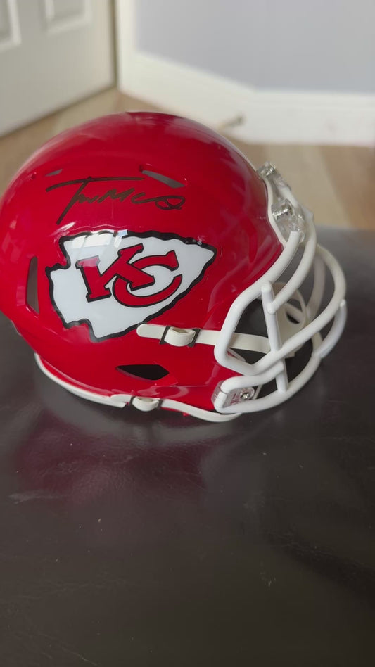 Trent McDuffie Signed✍️Kansas City Chiefs mini Speed Helmet - 💯NFL Memorabilia