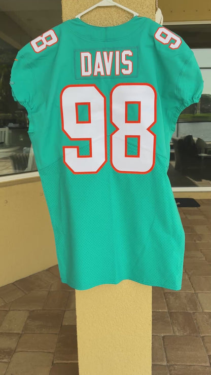 Raekwon Davis GAME ISSUED 💪 Miami Dolphins 🐬 Authentic On-Field Nike NFL Jersey🎽 Inc. PSA Authenticity 🛡️
