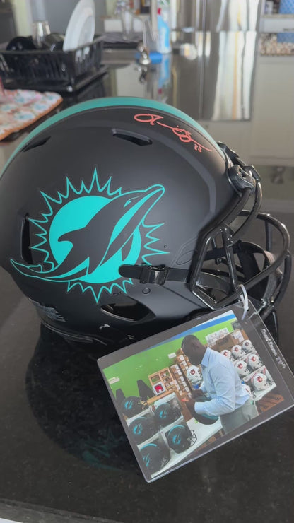 Ronnie Brown Signed Miami Dolphins Full-Size Authentic On-Field Eclipse Alternate Speed Helmet Inc. Authentication 🛡️