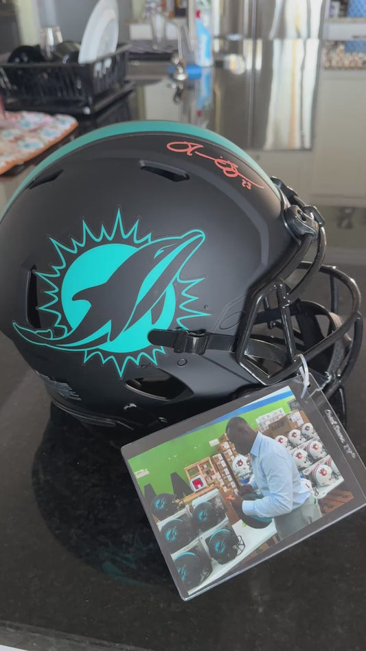 Ronnie Brown Signed Miami Dolphins Full-Size Authentic On-Field Eclipse Alternate Speed Helmet Inc. Authentication 🛡️