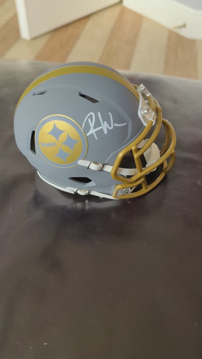 Roman Wilson Signed ✍️Pittsburgh Steelers Speed mini Helmet Includes Beckett Authenticity🛡️
