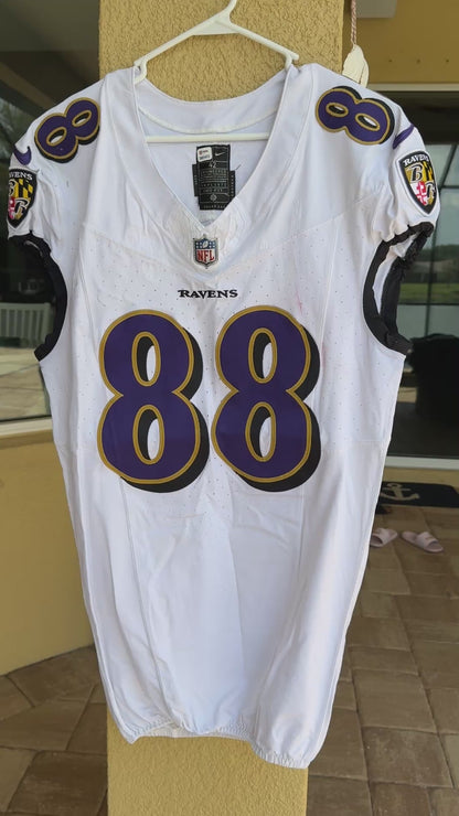 Charlie Kolar GAME WORN💪 (10/15/2023) On-Field Baltimore Ravens💜Jersey NFL🌍vs. Titans (London Series)
