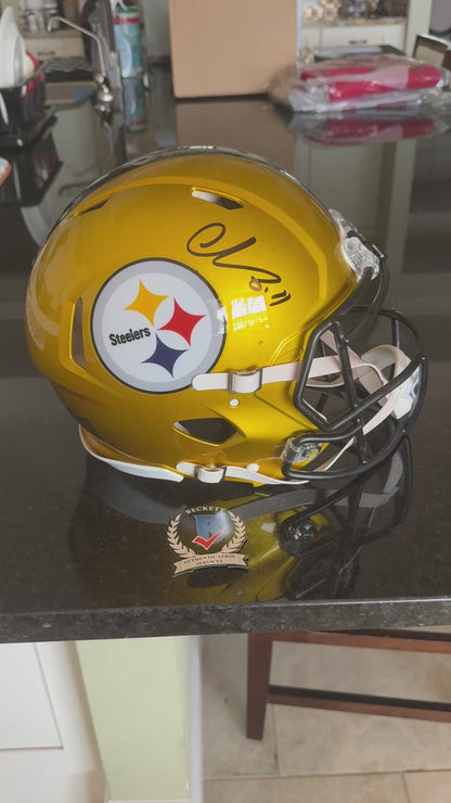 Chase Claypool Signed✍️Pittsburgh Steelers Full-Size Authentic On-Field Speed Alternate NFL Helmet