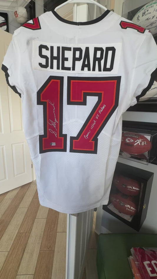 Sterling Shepard Signed & Inscribed GAME WORN 09/07/25 Tampa Bay Buccaneers Nike NFL Jersey vs. Atlanta Falcons Includes COA 📄