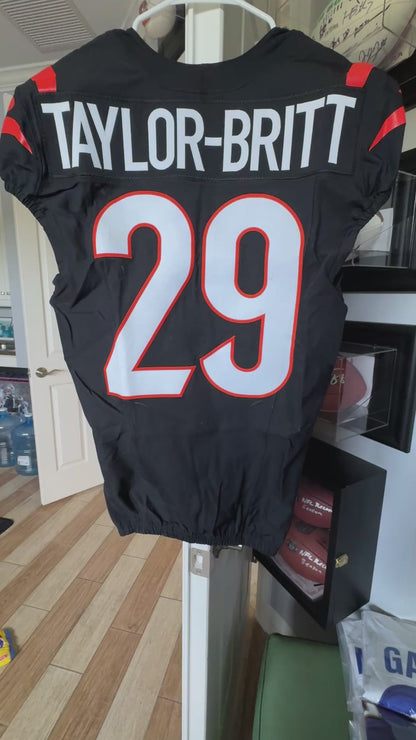 Cam Taylor-Britt GAME WORN 💪 10/05/25 Cincinnati Bengals Nike NFL Jersey vs.Lions inc. COA 🛡️