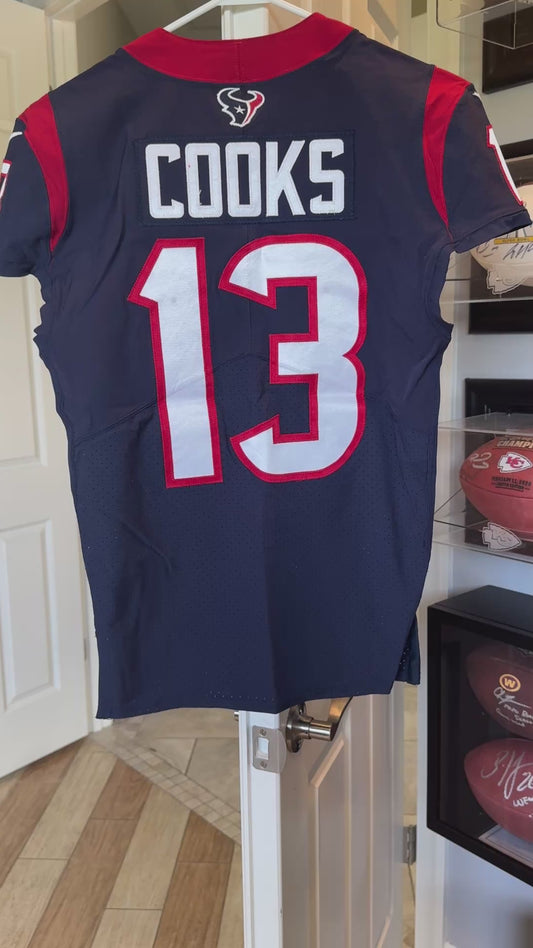 Brandin Cooks GAME WORN 💪 10/10/2021 PHOTO MATCHED 📸 Houston Texans NFL Jersey 🎽 vs. New England Patriots Also inc. PSA Authenticity 🛡️