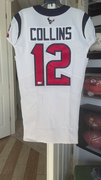 Nico Collins GAME ISSUED 💪 and Signed ✍️ Houston Texans 🐂 Nike NFL Jersey inc. COA🛡️