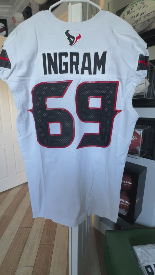 Ed Ingram GAME WORN 10/20/25 Houston Texans Nike NFL Jersey vs Seattle Seahawks Inc. COA