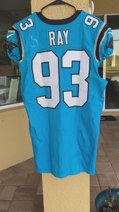LaBryan Ray GAME USED💪11/10/24 Carolina Panthers🐆NFL Nike Jersey👕vs New York Giants