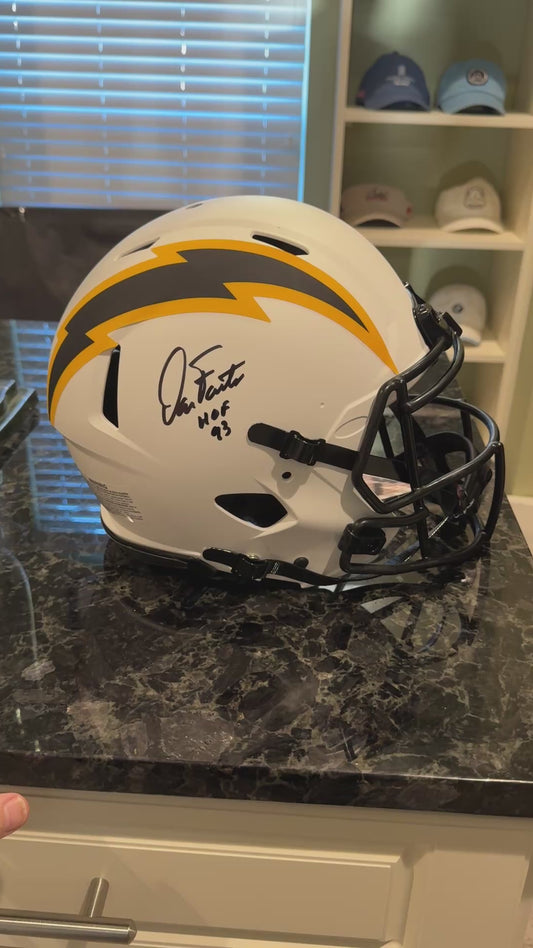Dan Fouts Signed Los Angeles Chargers Full-Size Authentic On-Field Lunar Eclipse Alternate Speed Helmet Inscribed "HOF 93"