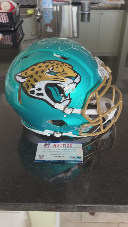 Trevor Lawrence Signed ✍️ Jacksonville Jaguars 🐆 Full-Size Authentic Flash Speed NFL Helmet PSA Authenticated 🛡️