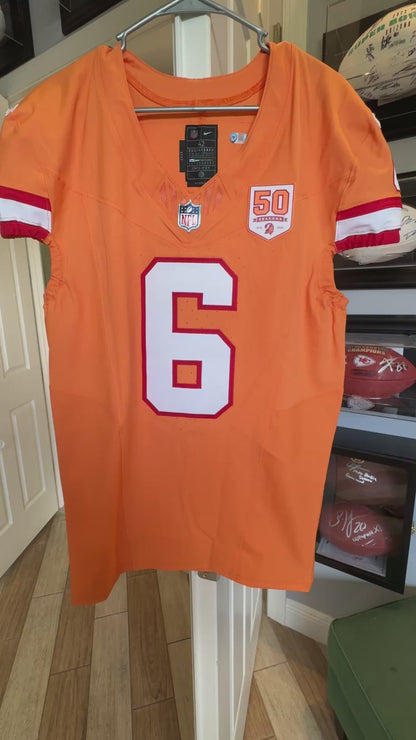 Baker Mayfield TEAM-ISSUED Tampa Bay Buccaneers On-Field NFL Creamsicle Jersey