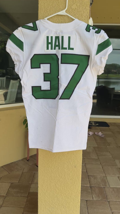 Bryce Hall GAME WORN 💪 New York Jets Nike NFL Jersey 👕 Also includes PSA Certificate of Authenticity🛡️