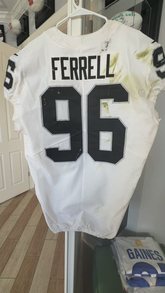 Clelin Ferrell GAME WORN💪12.01.19 Oakland Raiders⚫⚪Nike NFL Jersey 👕vs. Chiefs inc. COA 🛡️