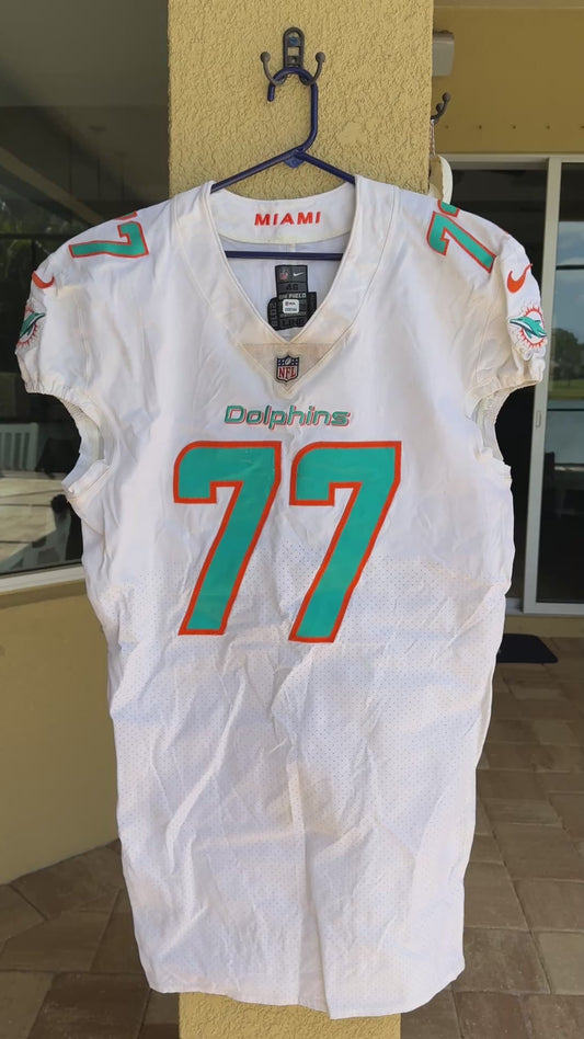 Jesse Davis GAME WORN 💪 Miami Dolphins 🐬 Nike On-Field NFL Jersey🎽 includes PSA Authenticity 🛡️