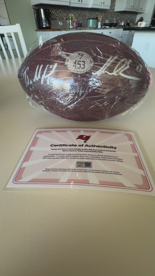 Baker Mayfield and Mike Evans DUAL Signed GAME USED Wilson DUKE Ball 🏈 Tampa Bay Buccaneers Proof of Authenticity included 📄🛡