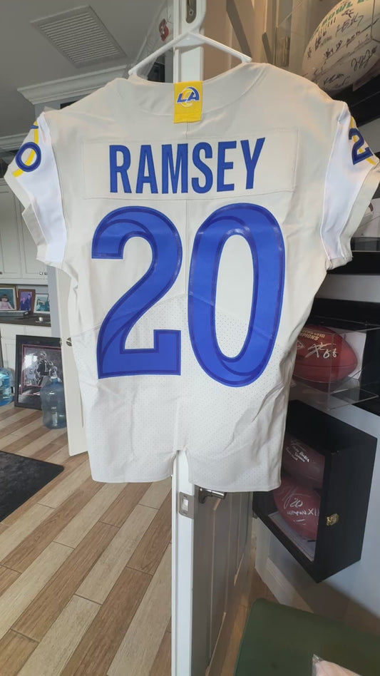 Jalen Ramsey TEAM-ISSUED💪Los Angeles Rams🐏NFL On-Field Jersey👕Inc. COA📄