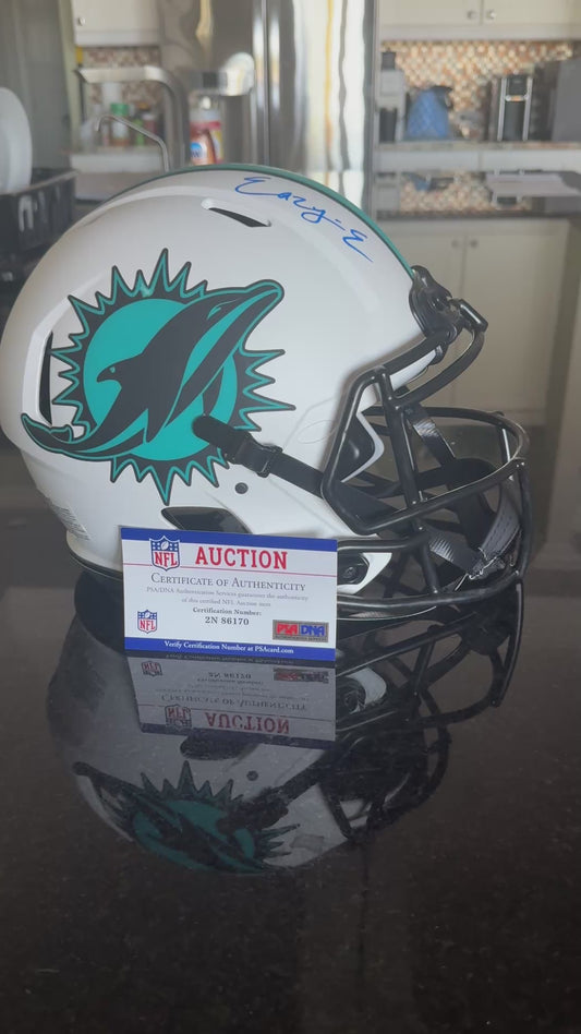 Erik Ezukanma Signed Miami Dolphins Full-Size Lunar Eclipse Helmet signed Eazy-E Inc. PSA Authentication 🛡️