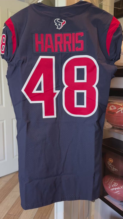 Christian Harris TEAM-ISSUED 💪 Color Rush 🎨 Houston Texans NFL Jersey 👕 Also Inc. COA🛡️