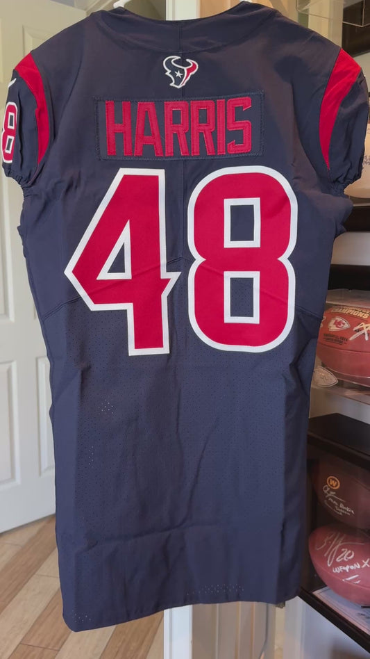 Christian Harris TEAM-ISSUED 💪 Color Rush 🎨 Houston Texans NFL Jersey 👕 Also Inc. COA🛡️