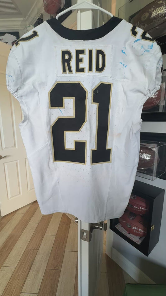 Justin Reid GAME WORN 💪 11/02/25 PHOTO MATCHED 📸 Saints NFL Jersey 🎽 vs Rams Includes Proof of Authenticity 🛡️