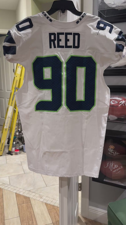 Jarran Reed GAME WORN 💪 12/08/2024 Seattle Seahawks NFL Jersey 👕 vs. Arizona Cardinals 🐦 Inc. COA