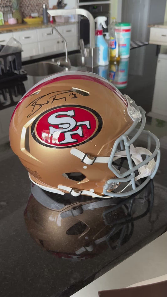 Brock Purdy Signed✍️San Francisco 49ers Full-Size Authentic On-Field NFL Speed Helmet