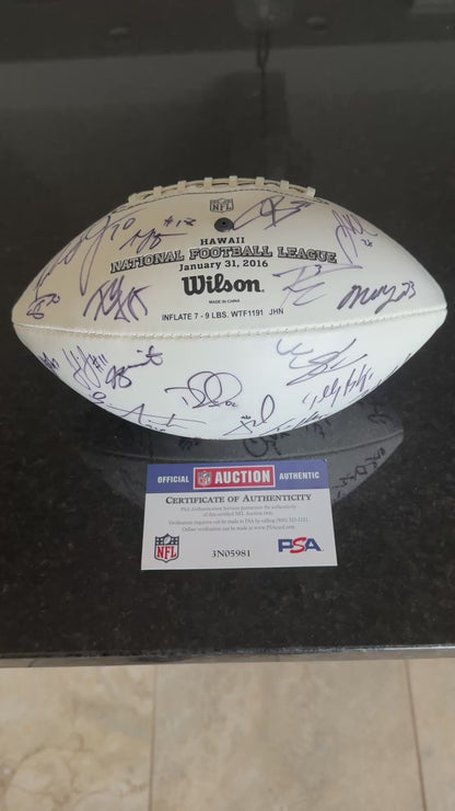2016 Pro Bowl Games Wilson Ball Signed By Over 25 Players including Russell Wilson, Richard Sherman, Calais Campbell, Todd Gurley, Julio Jones, AJ Green & Malcolm Jenkins