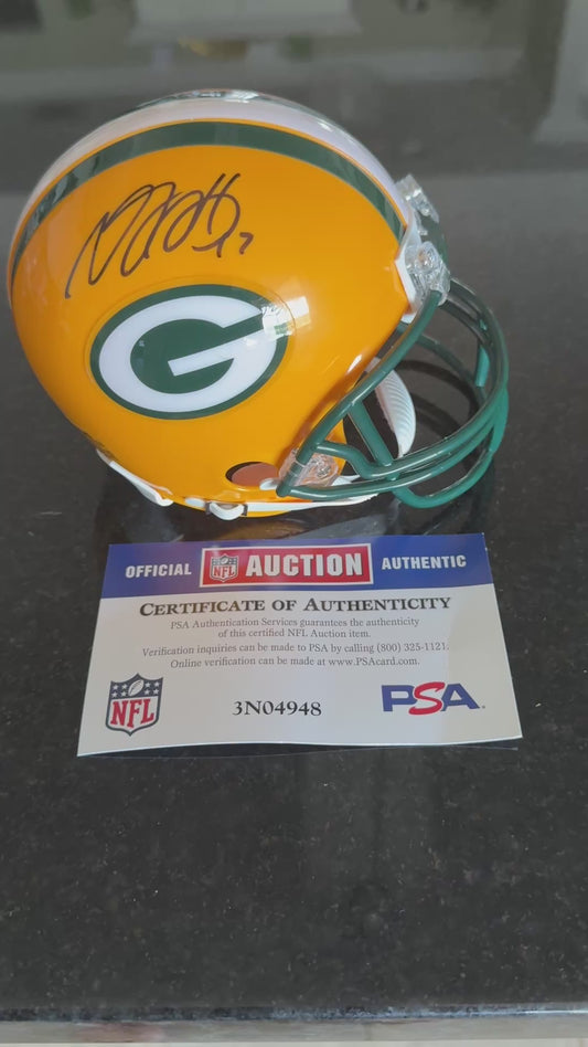 Davante Adams Hand Signed 🖊️Green Bay Packers mini NFL Helmet 🏆Also includes PSA Authenticity 🛡️