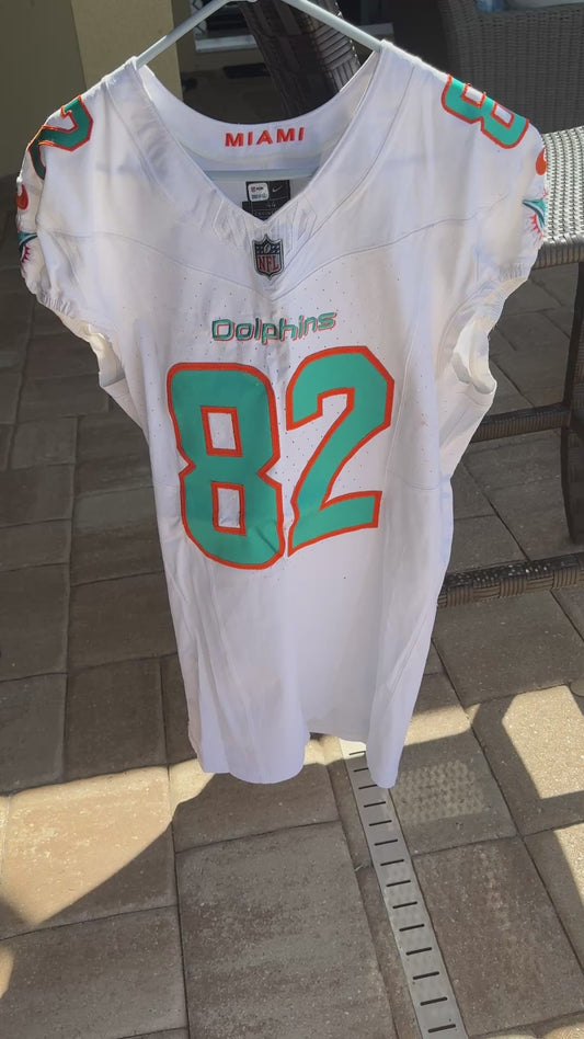 Tyler Kroft GAME USED 💪 11/05/2023 Miami Dolphins 🐬 Nike On-Field NFL Jersey🎽 includes PSA Authenticity 🛡️ vs Kansas City Chiefs