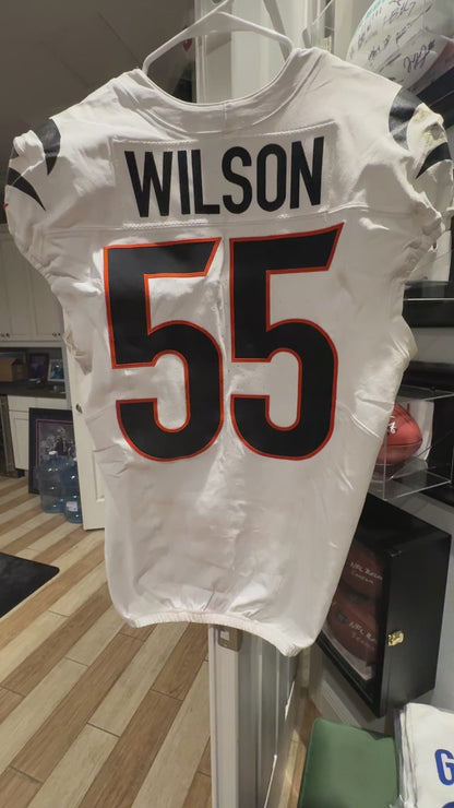Logan Wilson GAME WORN/USED 10/12/25 💪 Cincinnati Bengals 🐅 Nike NFL Jersey vs Packers inc. COA 🛡️
