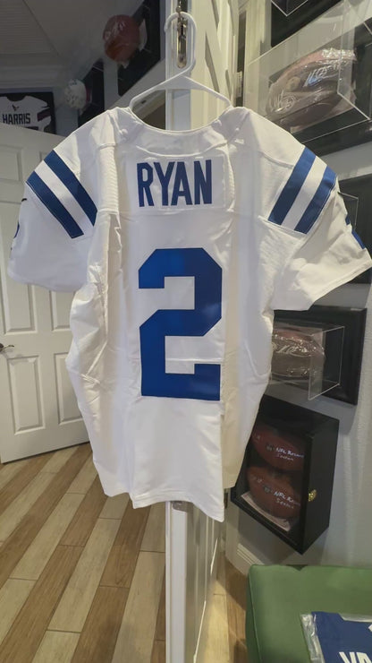 Matt Ryan TEAM / GAME ISSUED 💪 Indianapolis Colts 🐎 Nike NFL Jersey 👕 Inc. COA and Captain's Patch