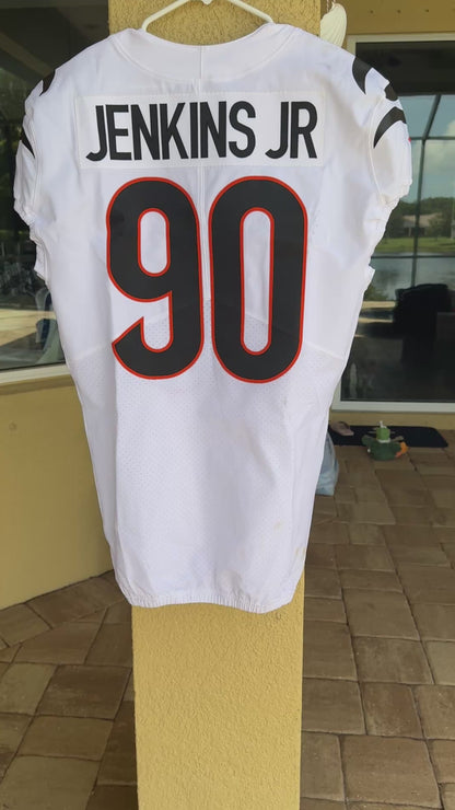 Kris Jenkins Jr. Game-Issued 💪Cincinnati Bengals🐅NFL Jersey – Nike includes COA⭐