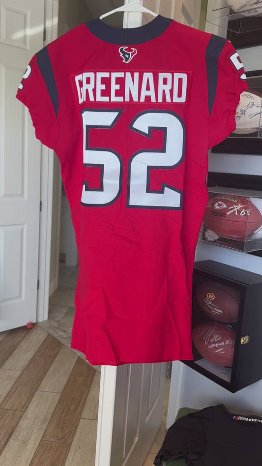 Jonathan Greenard TEAM-ISSUED 💪 Houston Texans Nike NFL Jersey 👕 Also includes COA 🛡️