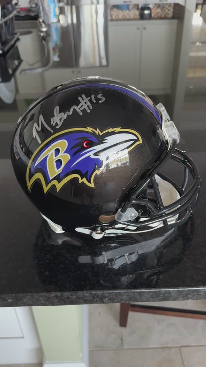 Marquise Brown Signed Baltimore Ravens Full-Size Proline Helmet NFL Memorabilia