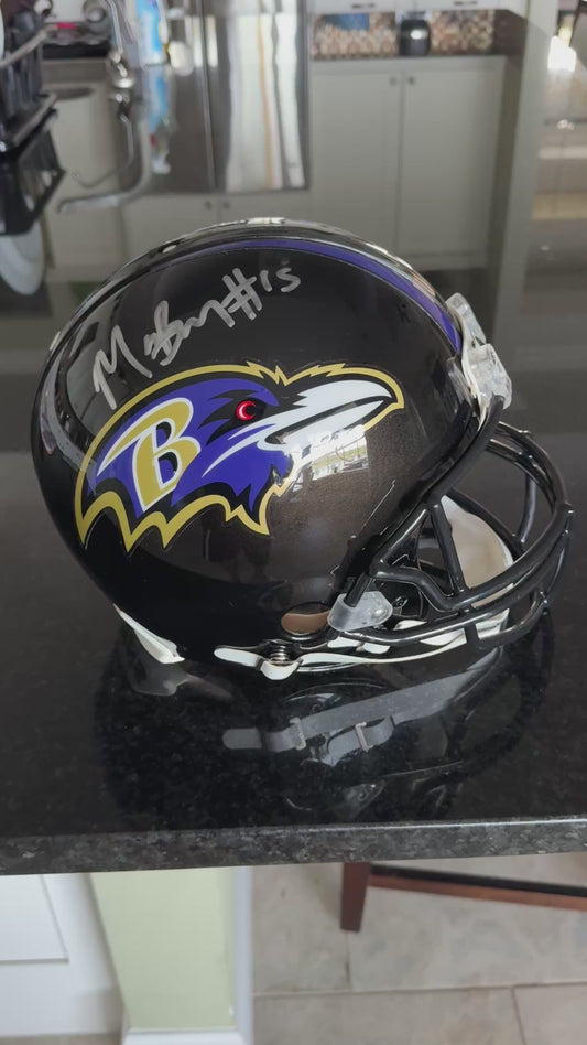 Marquise Brown Signed Baltimore Ravens Full-Size Proline Helmet NFL Memorabilia