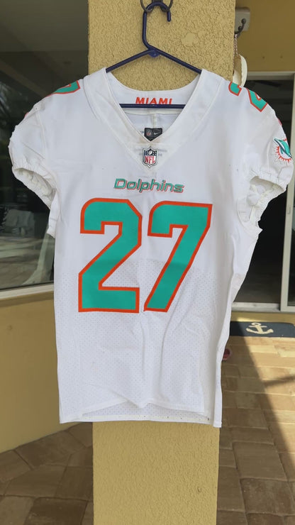 Justin Coleman GAME WORN 10/17/21 PHOTO MATCHED 📸 Miami Dolphins🐬On-Field Jersey 🎽 inc. PSA Authenticity 🛡️ vs Jacksonville Jaguars