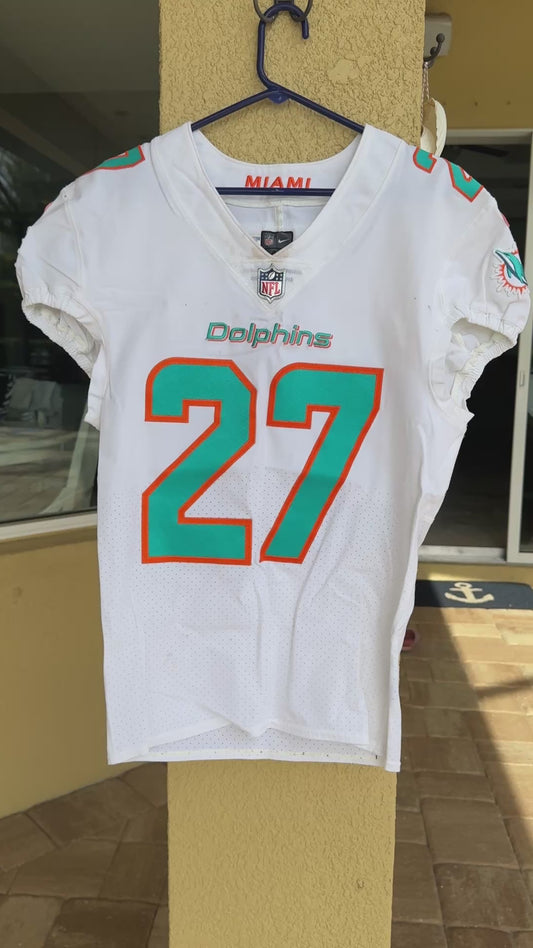 Justin Coleman GAME WORN 10/17/21 PHOTO MATCHED 📸 Miami Dolphins🐬On-Field Jersey 🎽 inc. PSA Authenticity 🛡️ vs Jacksonville Jaguars