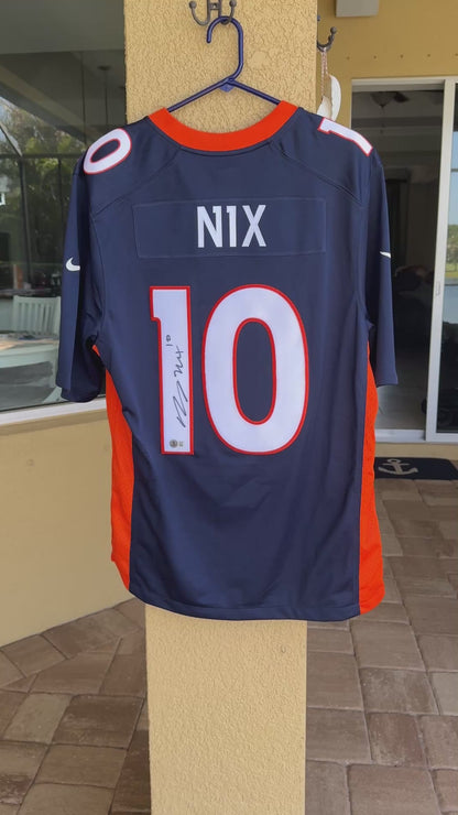 BO NIX Signed ✍️ Denver Broncos 🐎 NIKE Limited NFL Jersey - Sports Memorabilia🏈 Inc. Authentication 🛡️