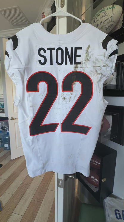 Geno Stone GAME WORN 10/12/25 💪 Cincinnati Bengals 🐅 Nike NFL Jersey 👕 vs Green Bay Packers inc. COA 🛡️