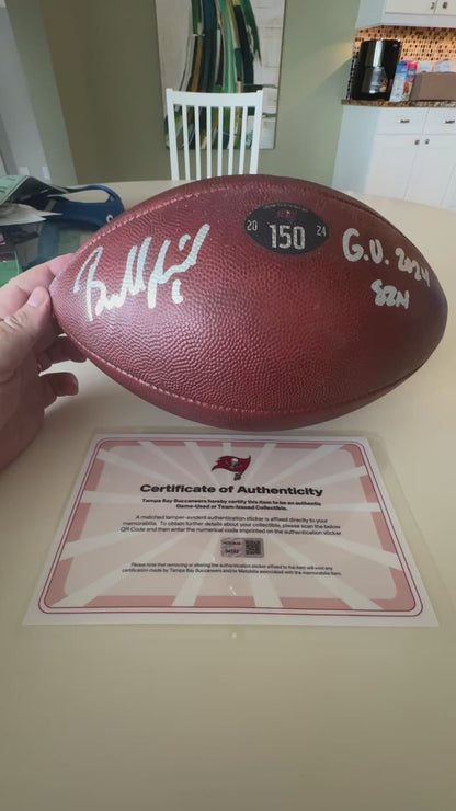 Baker Mayfield GAME USED 💪 Hand Signed + Inscribed Tampa Bay Buccaneers Wilson DUKE Ball Inscribed "G.U. 2024 Szn" Inc. Proof of Authenticity 📄