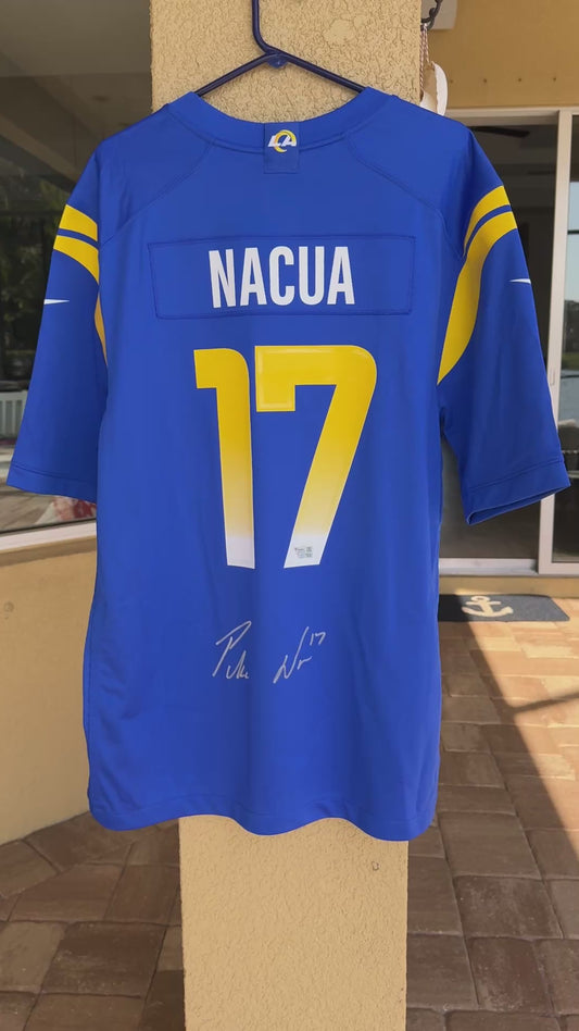 Puka Nacua Signed🖊️Los Angeles Rams🐏Nike ON-FIELD NFL Jersey👕Memorabilia⚡