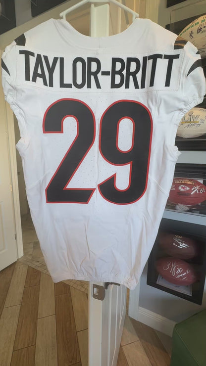 Cam Taylor-Britt GAME-WORN 09/29/25 Cincinnati Bengals NFL Jersey vs.Broncos