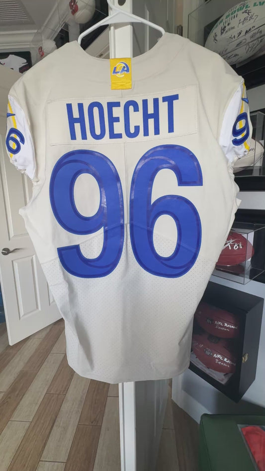 Michael Hoecht TEAM ISSUED Los Angeles Rams Nike On-Field NFL Jersey Inc. COA 🛡