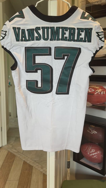Ben Van Sumeren Game-Worn💪09/06/2024 Philadelphia Eagles🦅NFL Jersey👕 Win vs. Green Bay Packers inc. PSA COA