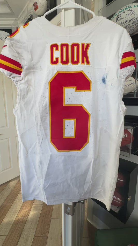 Bryan Cook GAME WORN 💪 09/21/25 Kansas City Chiefs Nike NFL Jersey 🎽 vs Giants - COA included 🛡️