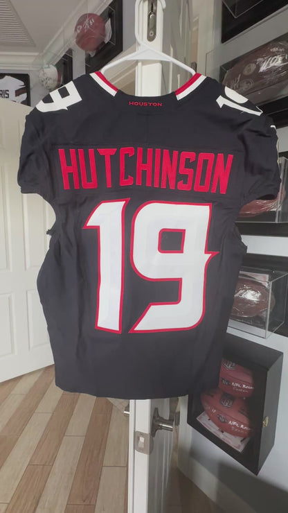 Xavier Hutchinson GAME WORN 11/09/25 Houston Texans Nike NFL Jersey 👕vs Jacksonville Jaguars Also includes COA
