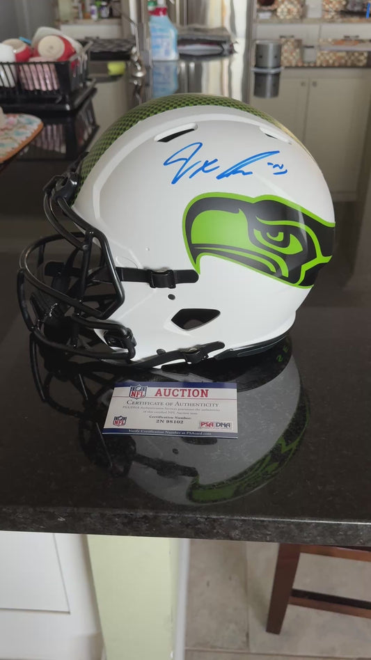 Jaxon Smith-Njigba Signed✍️Seattle Seahawks Full-Size Lunar Eclipse NFL Speed Helmet (Signed twice)