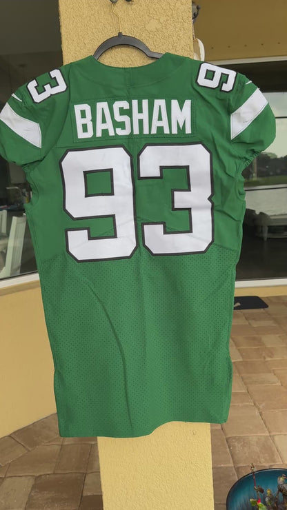 Terrell Basham GAME WORN 💪 12/27/20 PHOTO MATCHED 📸 New York Jets Nike NFL Jersey 👕vs. Cleveland Browns Also includes PSA Authenticity🛡️
